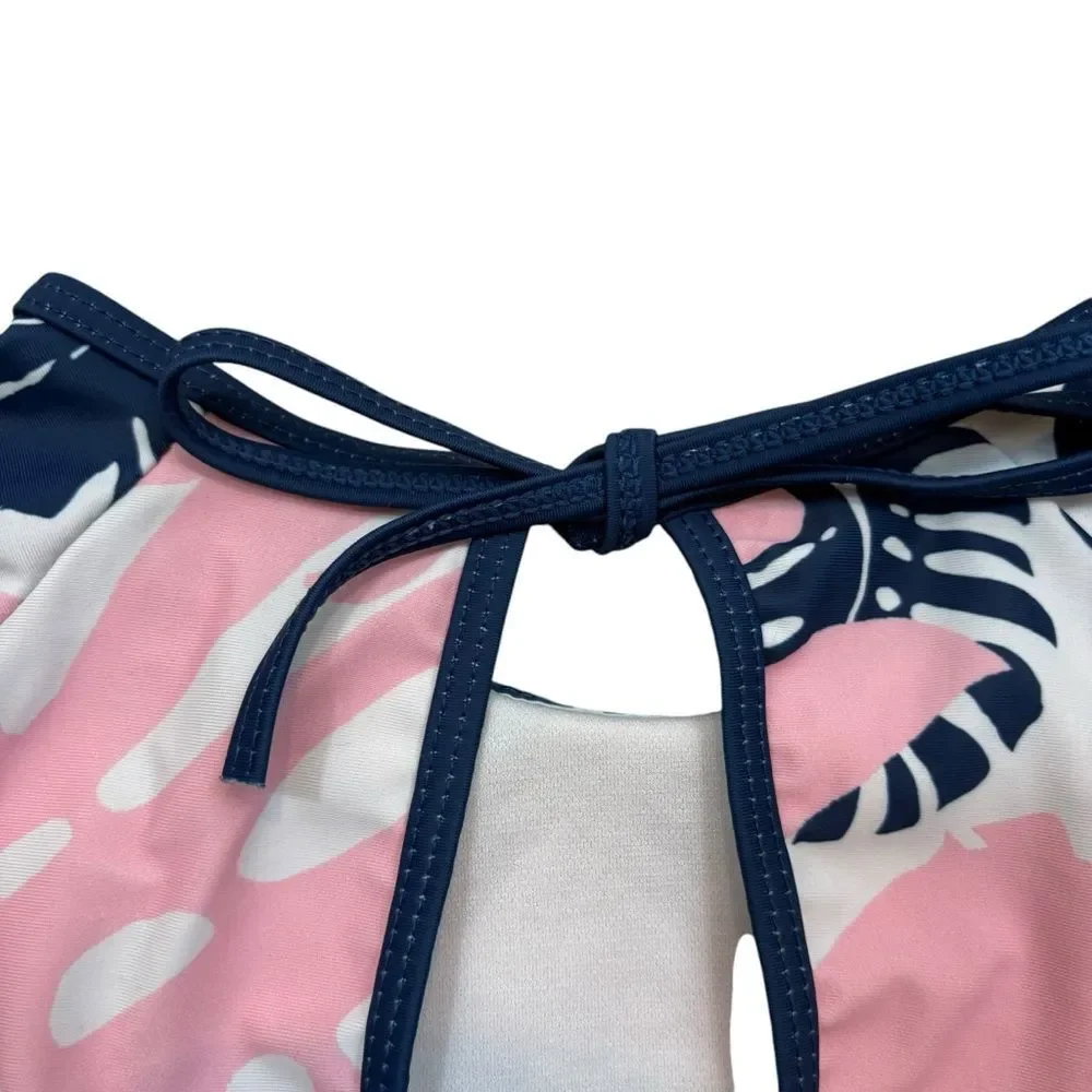 Girls Blueberry Bay Keyhole Back Long Sleeve Swim‎ Top Rash Guard Size 6 Years